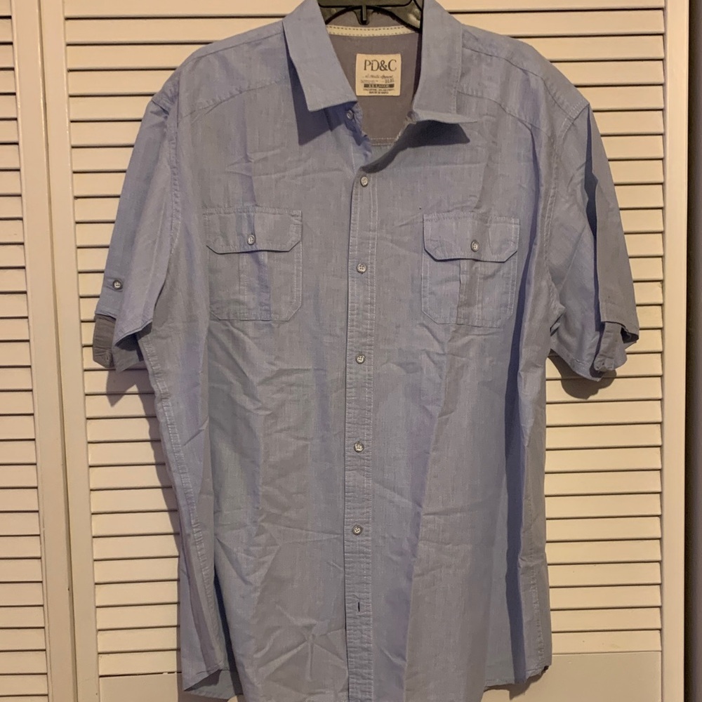 PD&C Light Blue Casual Button Down Shirt